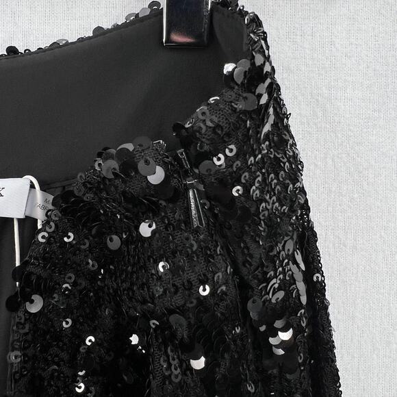 RAMY BROOKE Christine Sequin Pants Womens 4 Black Wide Leg High Rise Party NEW - Picture 9 of 16